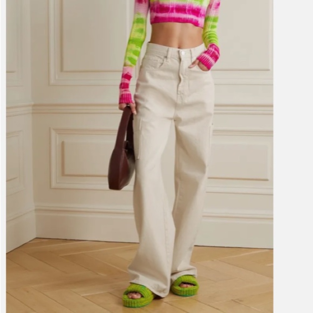Frame Demin high waisted baggy pocket jeans